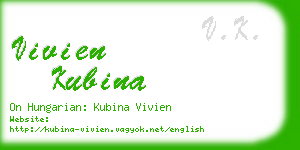 vivien kubina business card